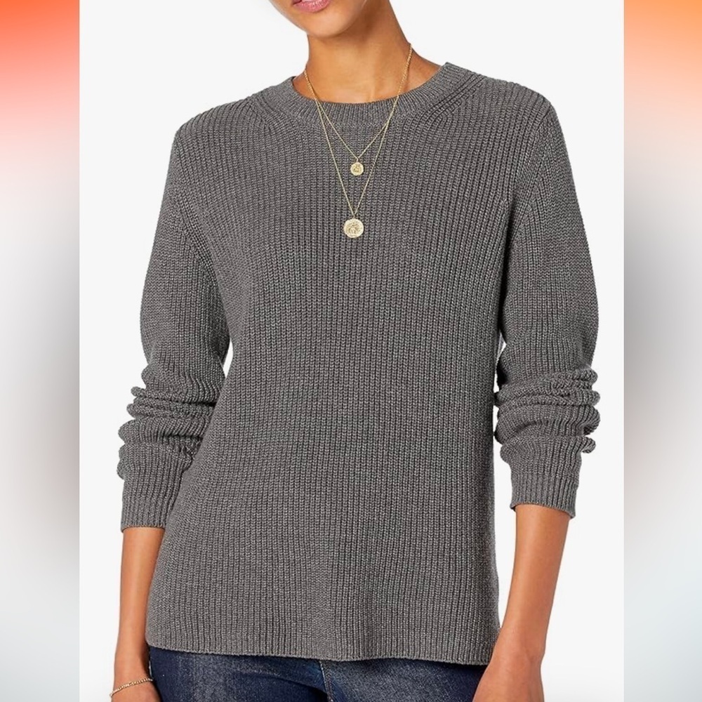 NWT Goodthreads Women's Cotton Shaker Stitch Crewneck Sweater XXLarge
